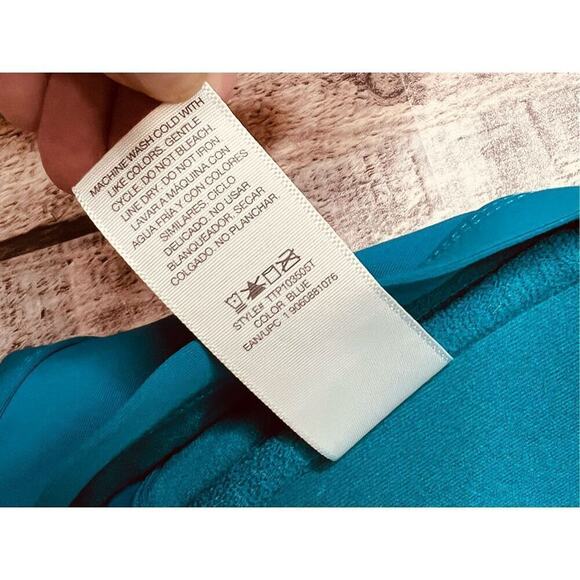 BOGOF Time and‎ Tru Ruched Padded Swim Bikini Top Trap sz 2X (20W-22W) Vacation - Picture 5 of 7